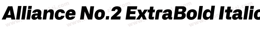 Alliance No.2 ExtraBold Italic字体转换
